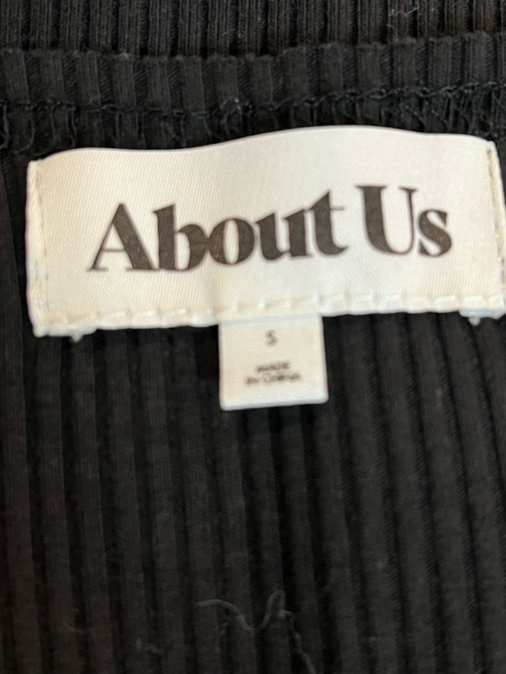 About Us. Ribbed Button-Front Racerback Dress - Black - Picture 3 of 5